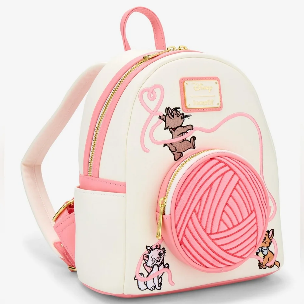 Brand New! Loungefly Disney The Aristocats Kittens & Yarn Mini Backpack - Picture 6 of 9